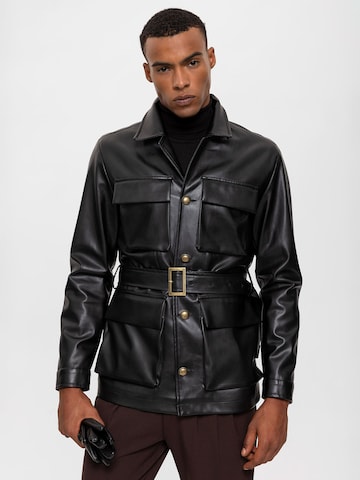 AntiochPrijelazna jakna - crna boja: prednji dio