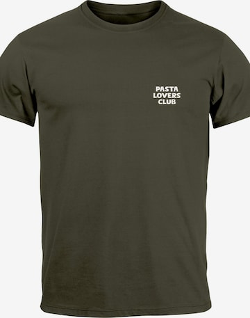 Neverless Shirt 'spaghetti' in Green: front