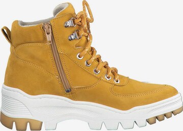 TAMARIS Lace-Up Ankle Boots in Yellow