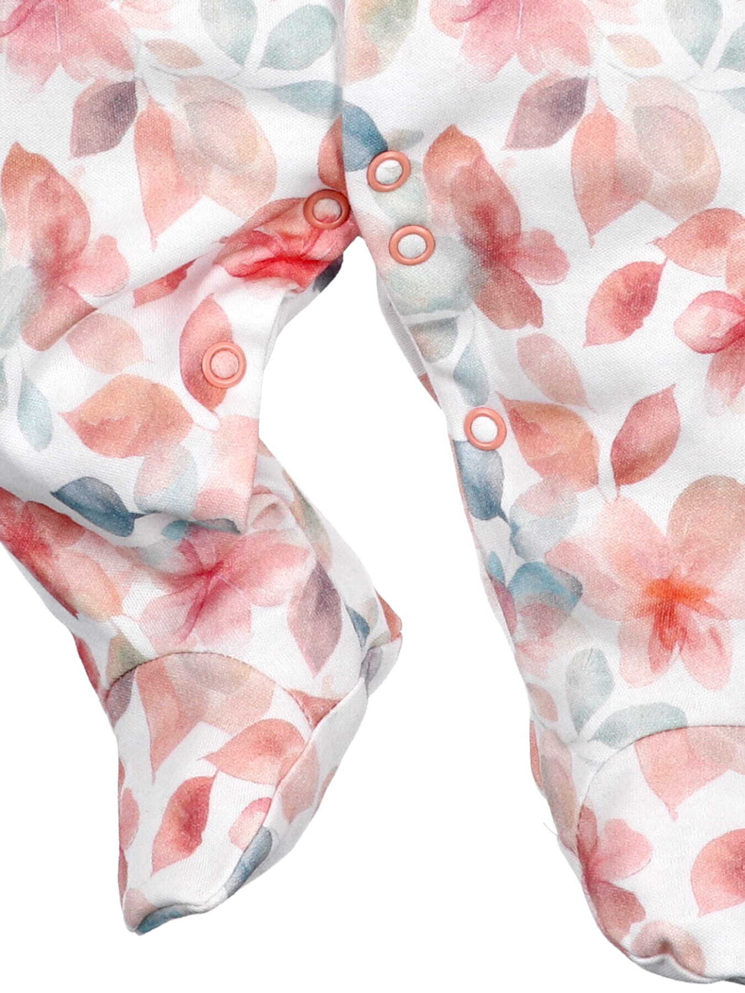 NINI Rompertje/body 'Floral' in Wit