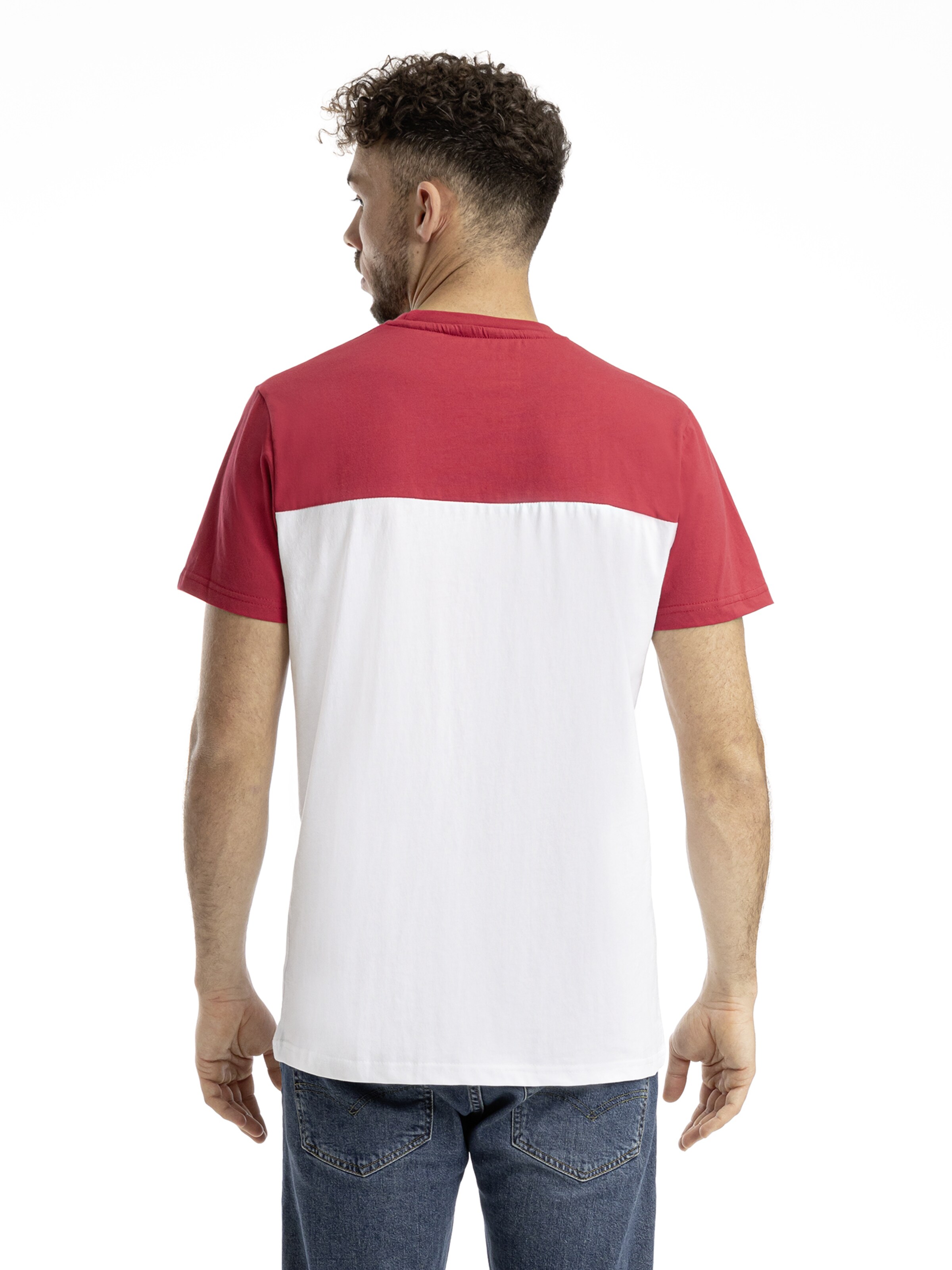 SPITZBUB Shirt 'Half Sports' in Rot