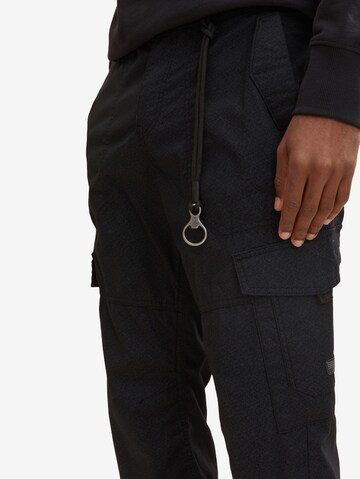 TOM TAILOR Regular Cargo Pants 'Max' in Black