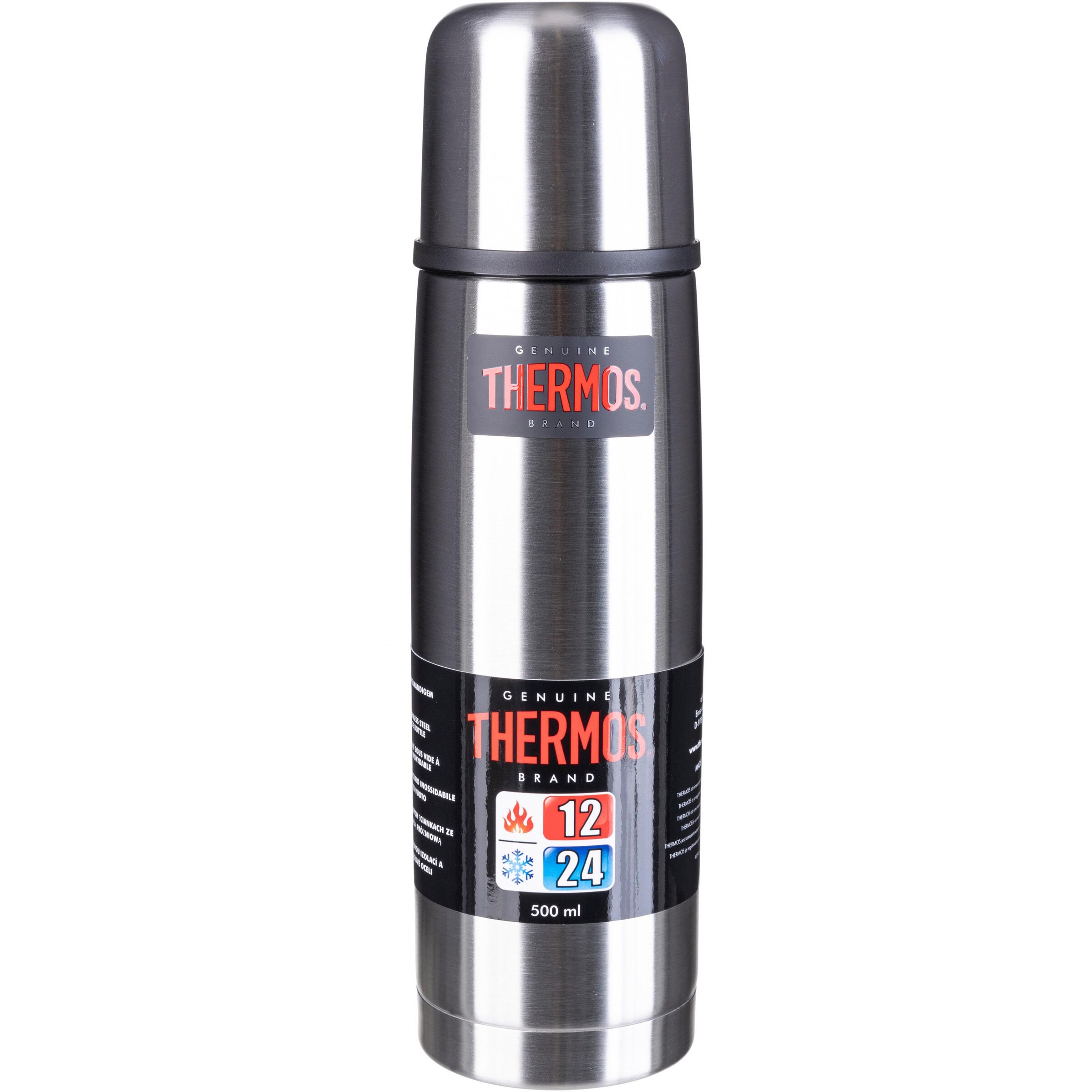 THERMOS Isolierflasche in Silber: Vorderseite
