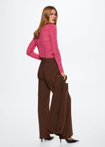 MANGO Normalny krój Spodnie w kant 'Greta' w kolorze brązowy