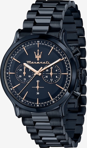 Maserati Analoguhr in Blau: predná strana