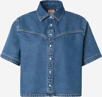 LEVI'S ®Bluza 'Logan Short Sleeve Denim Shirt' - plava boja: prednji dio