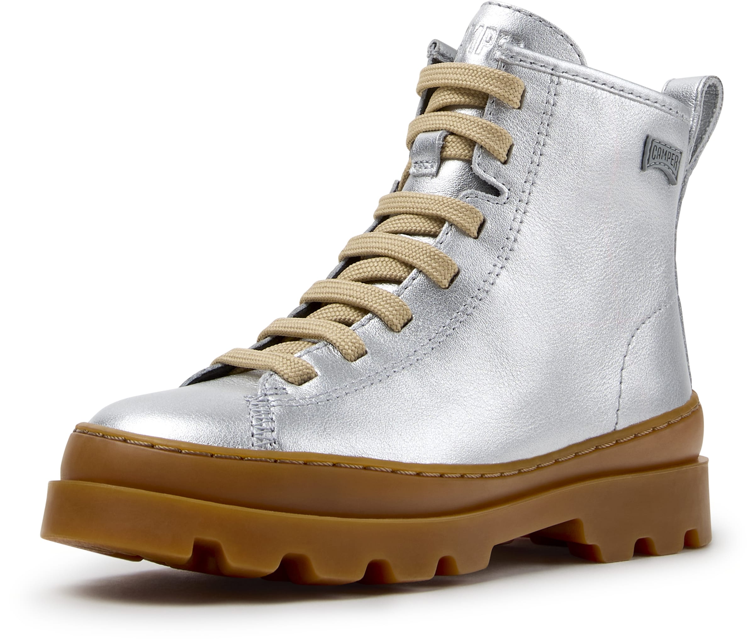 Scarpa bassa 'Brutus' di CAMPER in argento: frontale