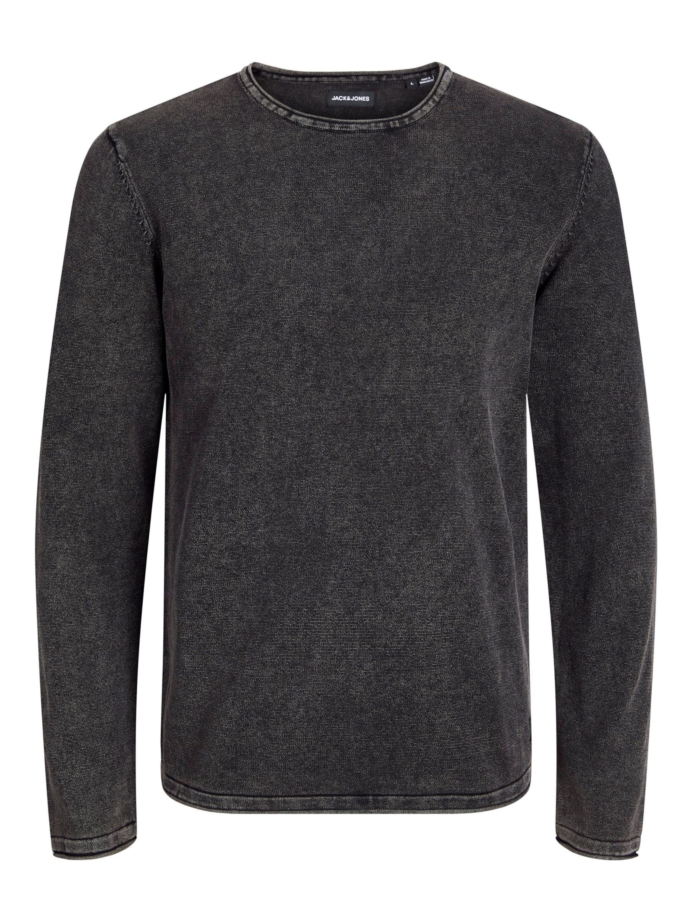 JACK & JONES Пуловер 'JJLeo' в черно: отпред