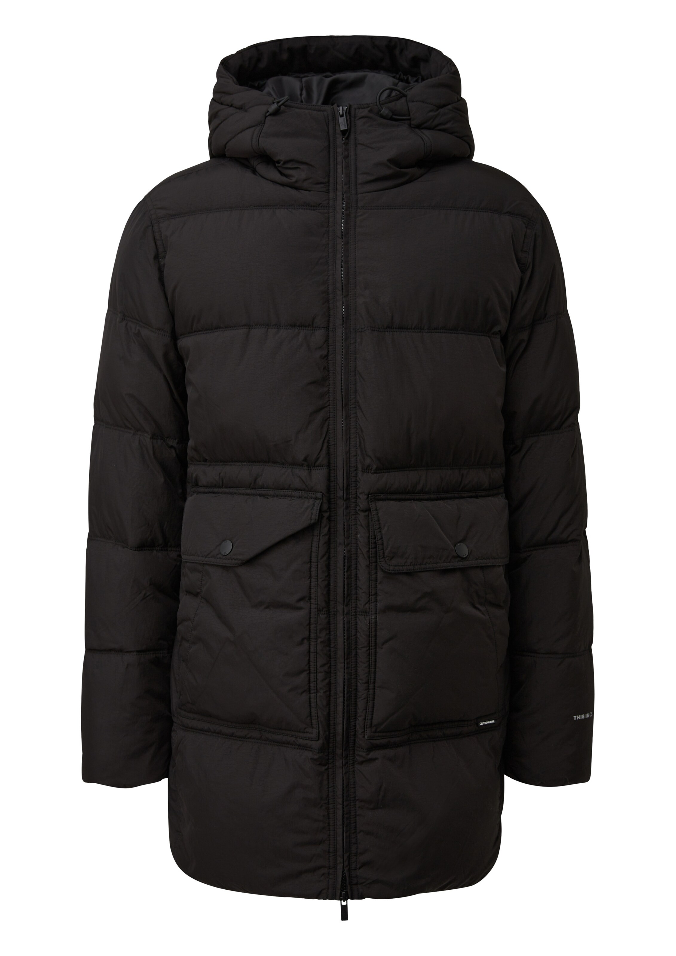 QS - Abrigo de invierno en negro: frente