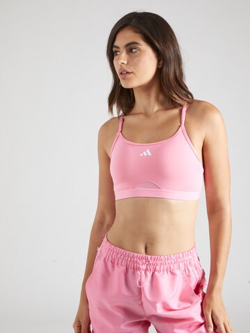 Bustino Reggiseno sportivo 'Aeroreact Light Support' di ADIDAS PERFORMANCE in rosa: frontale