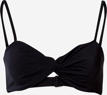 A LOT LESS - Bandeau Top de biquíni 'Felice' em preto: frente