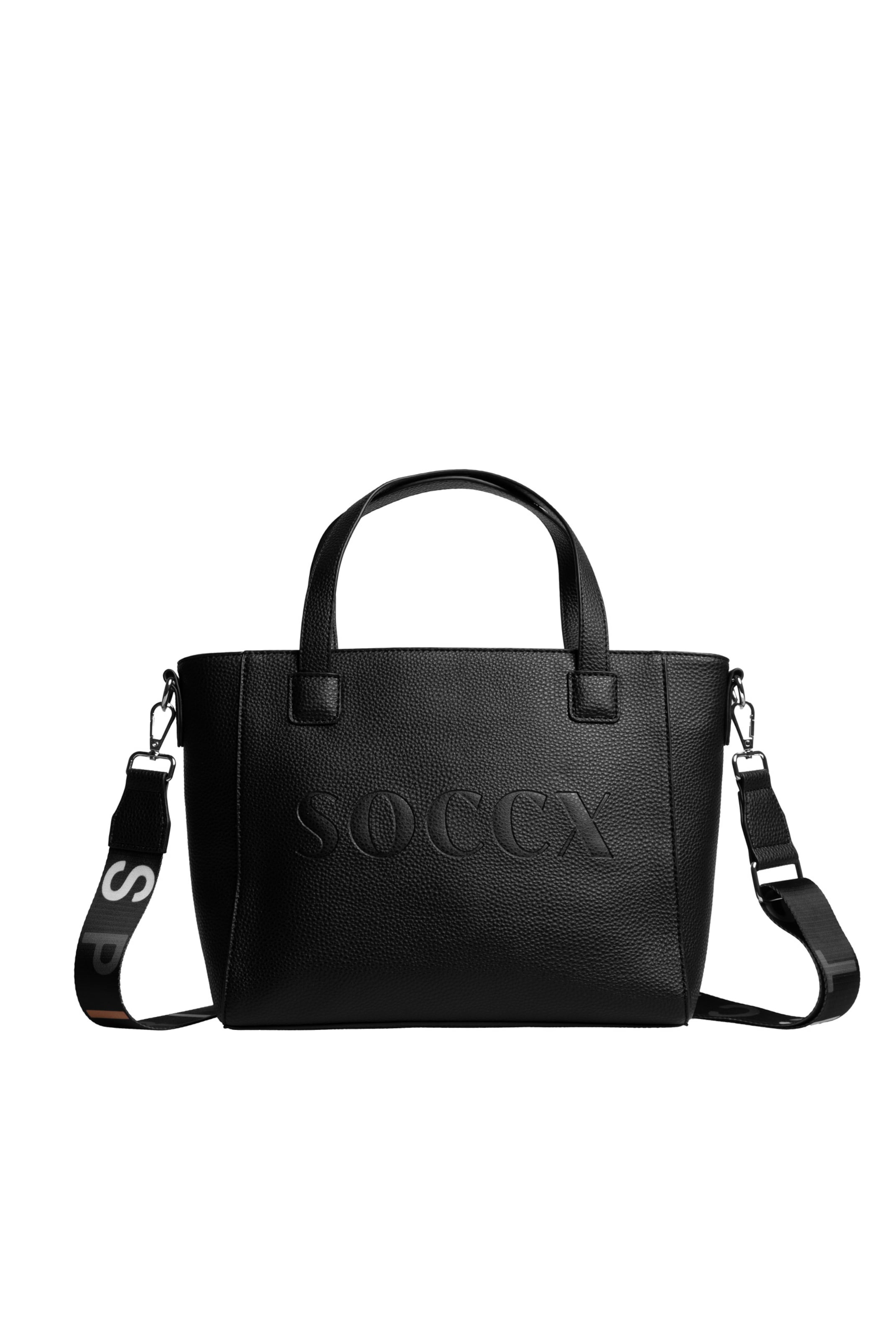 Soccx Handbag in Black: front