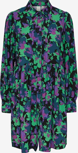 Y.A.S Robe-chemise 'LICCO' en vert / pétrole / violet / noir, Vue avec produit