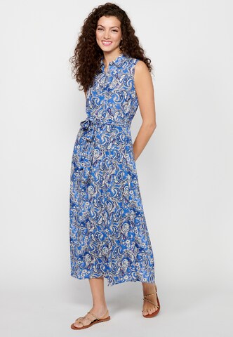 Robe-chemise KOROSHI en bleu : devant