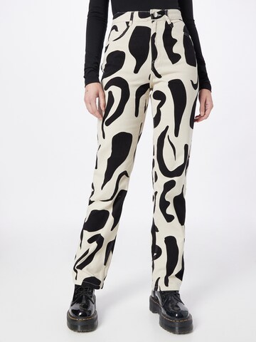 Monki Loosefit Broek in Wit: voorkant