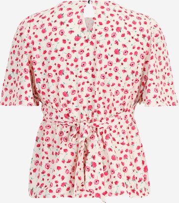 Dorothy Perkins Petite Bluse 'Ditsy' in Weiß