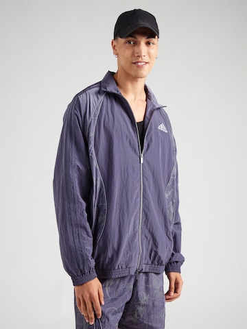 ADIDAS ORIGINALSPrijelazna jakna 'Adilenium Season 4 Teamgeist' - ljubičasta boja: prednji dio