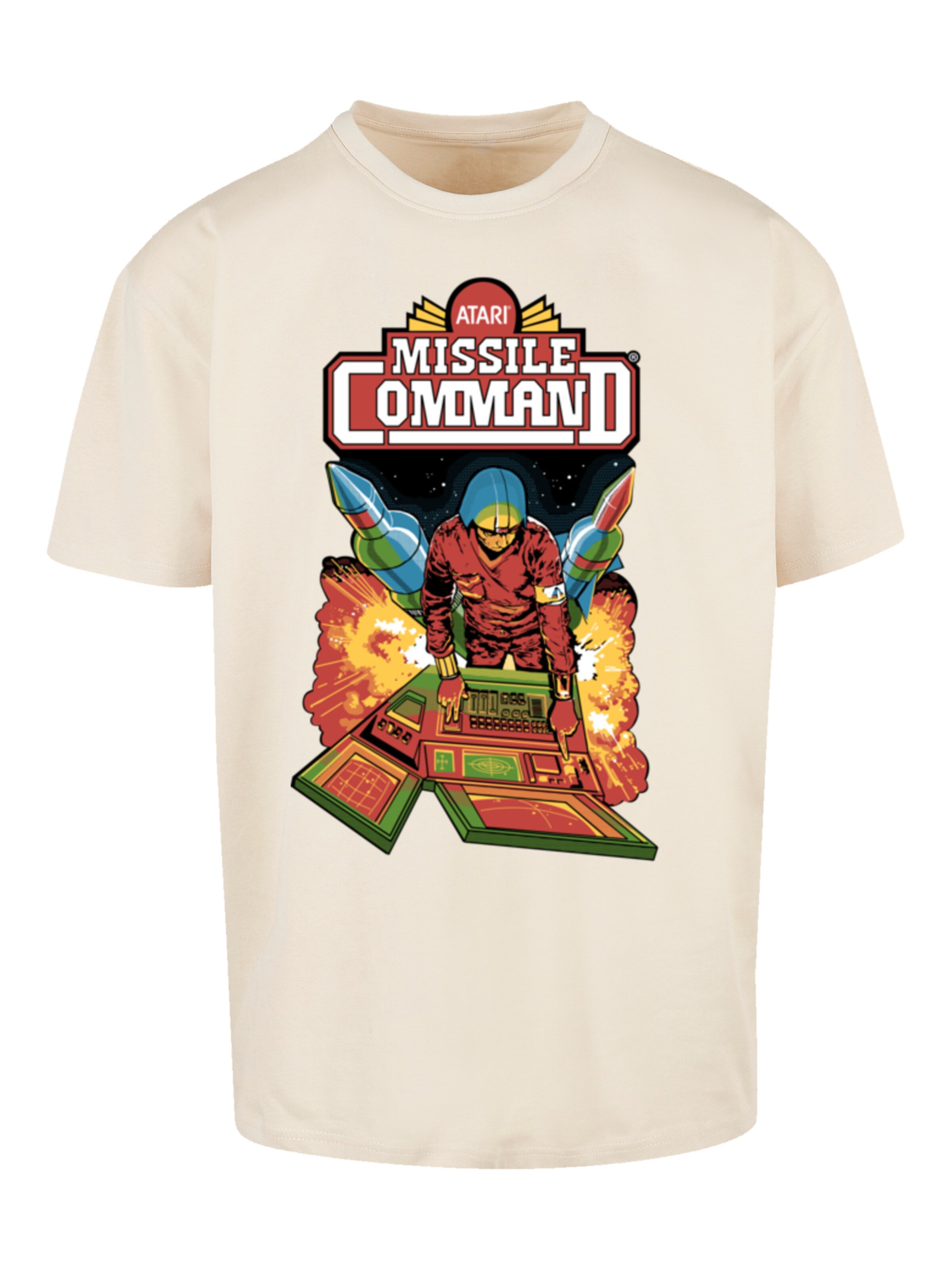 F4NT4STIC Shirt 'Arcade Game Atari Retro' in Beige: voorkant