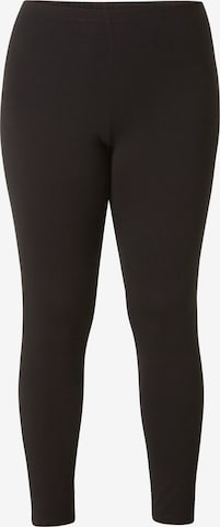 BASE LEVEL CURVY Skinny Leggings 'Andrea' in Schwarz: Vorderseite