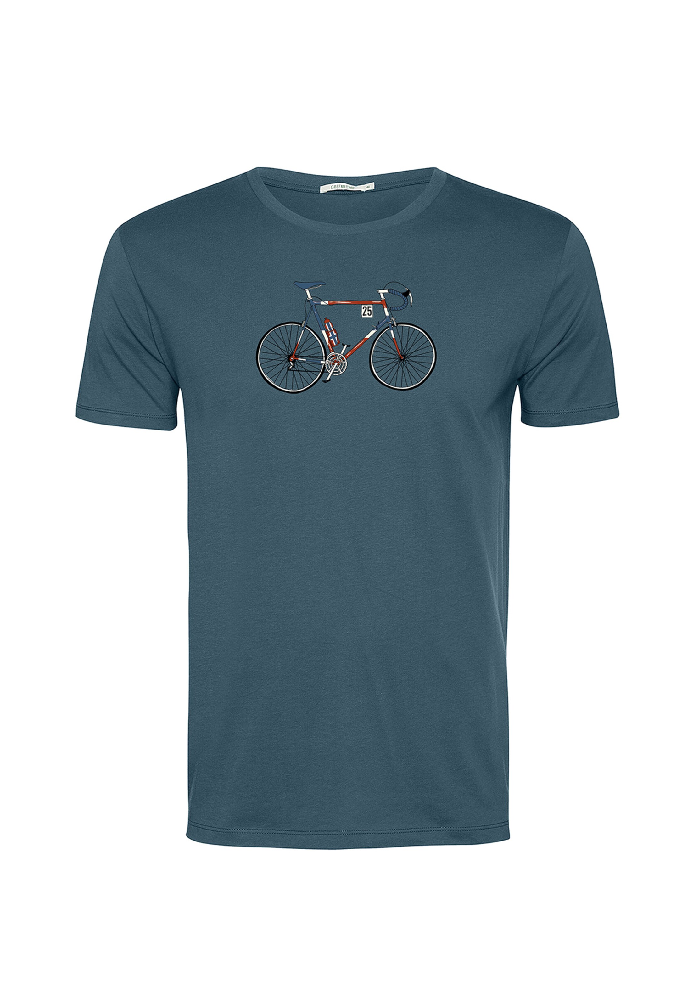 GREENBOMB Shirt 'Bike Mikkel' in Blue: front