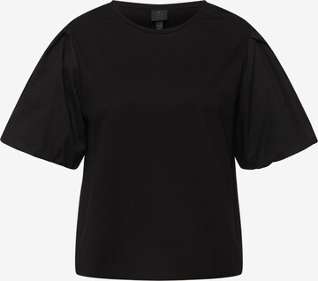 T-shirt Ulla Popken en noir : devant