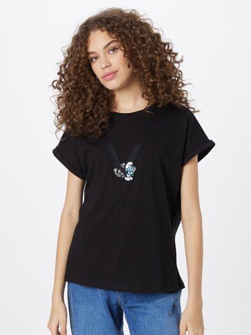 T-shirt 'Smurfy' VILA en noir : devant