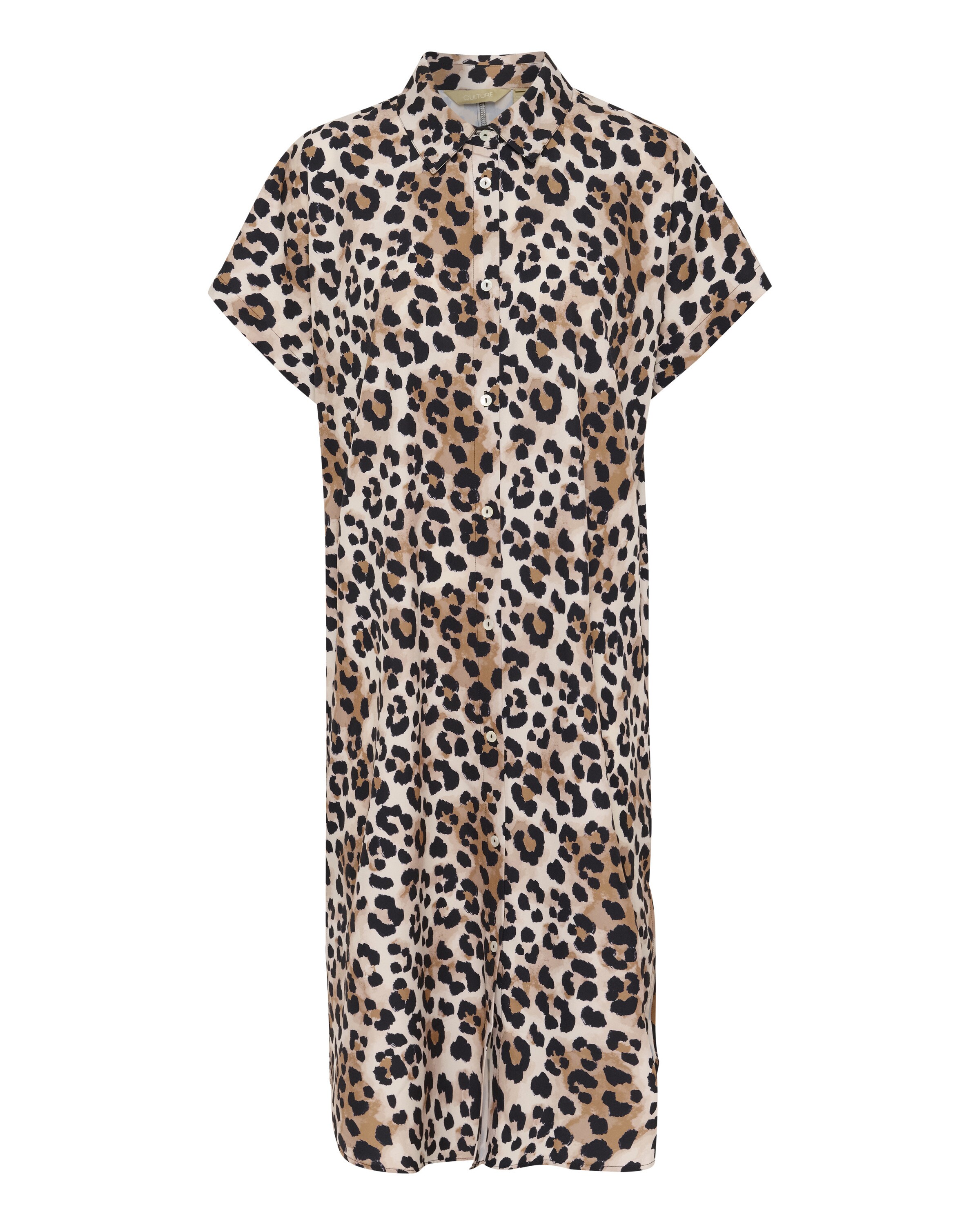 CULTURE Shirt Dress in Brown: front