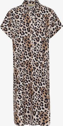 Robe-chemise CULTURE en marron : devant