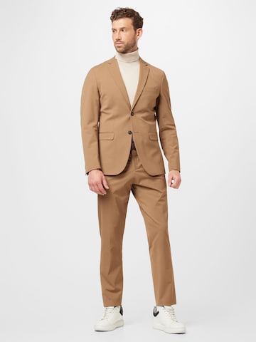 SELECTED HOMME Slimfit Kostym 'LIAM' i beige: framsida