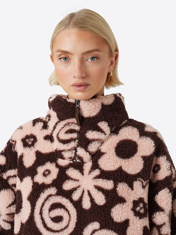 BRAVE SOUL Fleece jas in Bruin