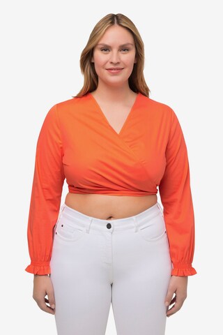 Ulla Popken Wickelbluse  (GOTS) in Orange: predná strana