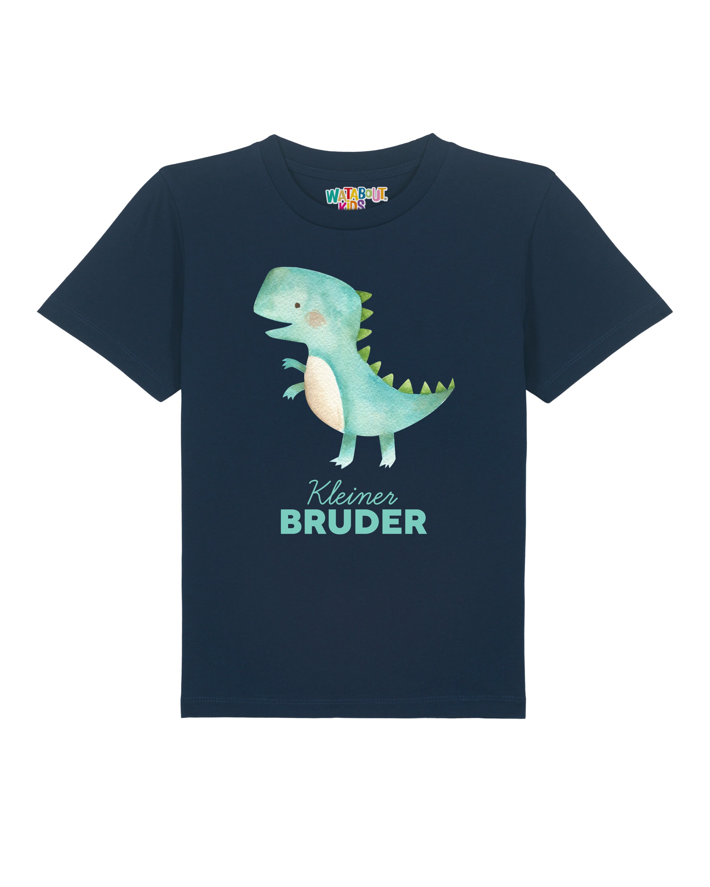 T-Shirt 'Dinosaurier 03 Kleiner Bruder' watabout.kids en bleu : devant