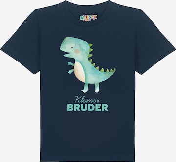 watabout.kids Shirt 'Dinosaurier 03 Kleiner Bruder' in Blauw: voorkant