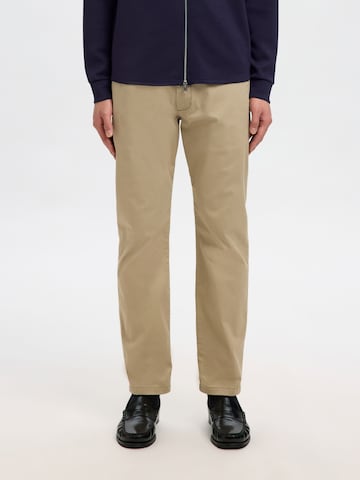 Slimfit Pantaloni '16087663' di SELECTED in beige