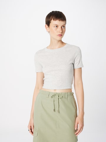 TOPSHOP Shirt 'Everyday' in Grey: front
