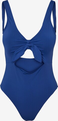 PIECES Bustier Badpak in Blauw: voorkant