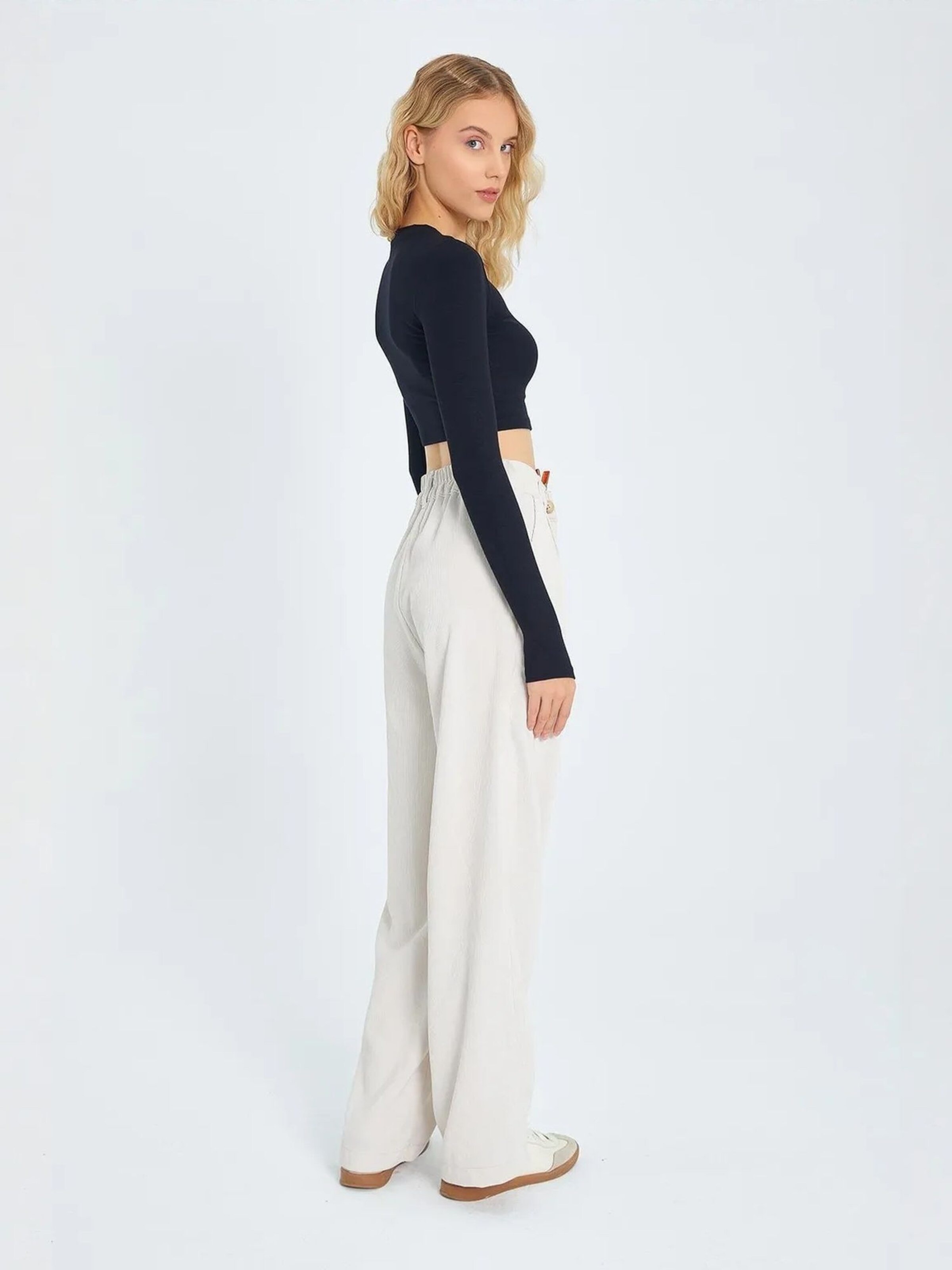 MixRay Wide Leg Hose in Weiß