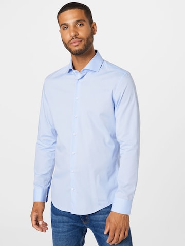 Coupe slim Chemise business SEIDENSTICKER en bleu : devant