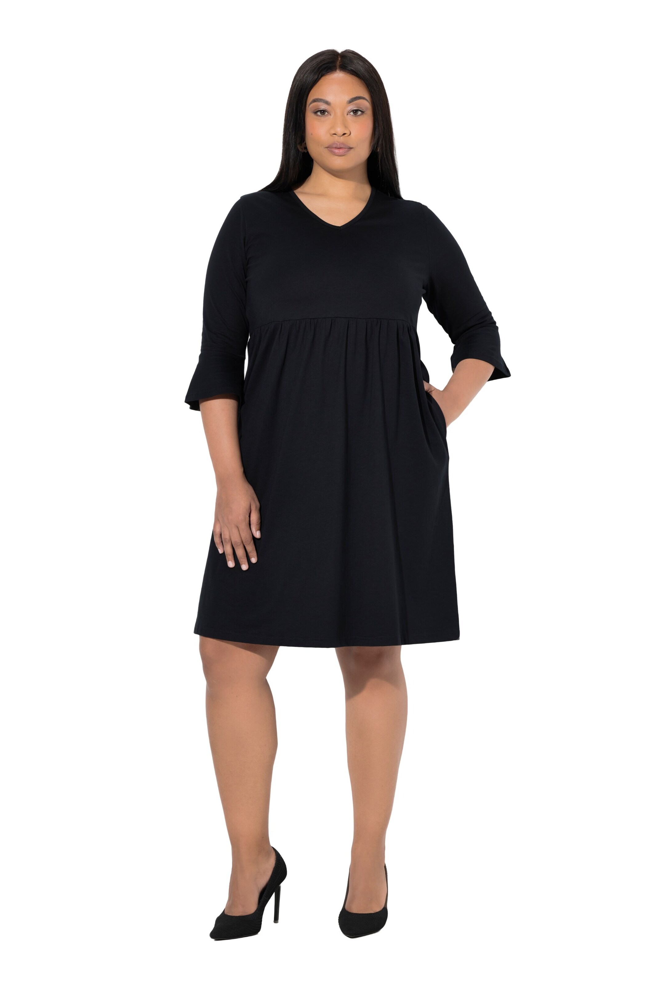 Ulla Popken Jurk in Zwart: voorkant