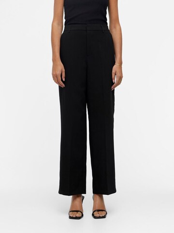 OBJECT Regular Pleated Pants 'Sigrid' in Black: front