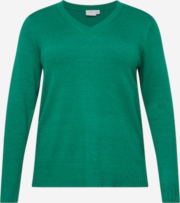 Vila Curve Sweater 'RIL' in Green: front