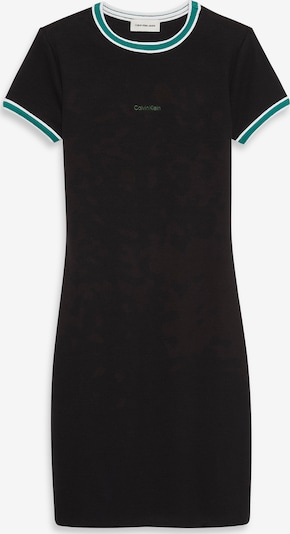 Calvin Klein Jeans Kleid in grün / petrol / schwarz / weiß, Produktansicht