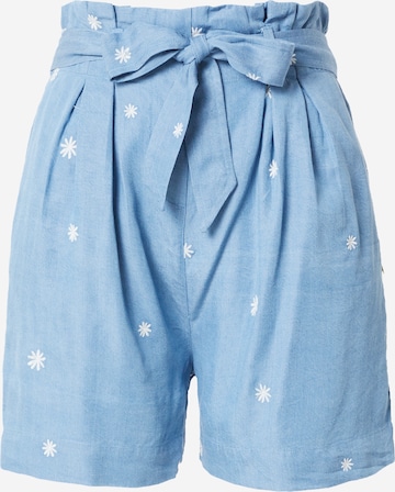 Fabienne Chapot Regular Pleat-Front Pants 'Olivia Isa' in Blue: front