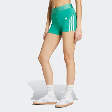 ADIDAS PERFORMANCE - Skinny Pantalón deportivo 'Hyperglam' en verde: frente