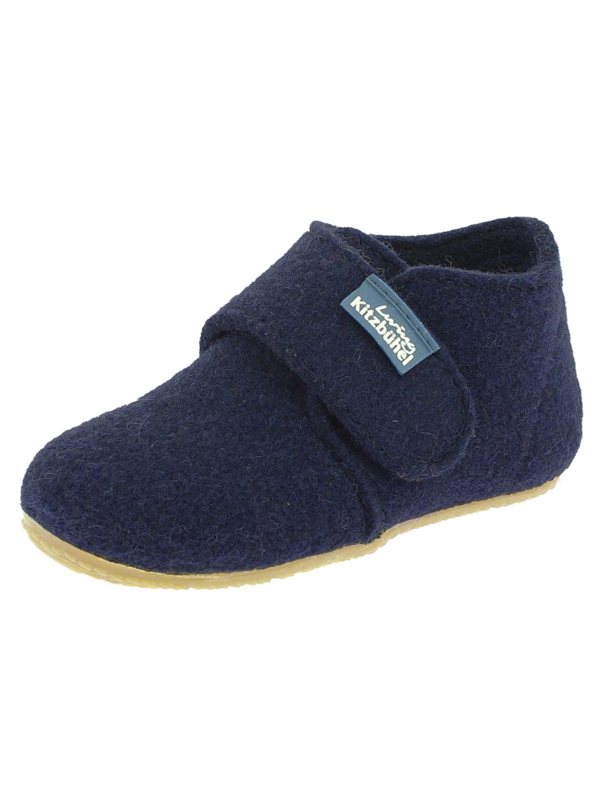 Living Kitzbühel Huisschoenen 'Filz' in Blauw: voorkant