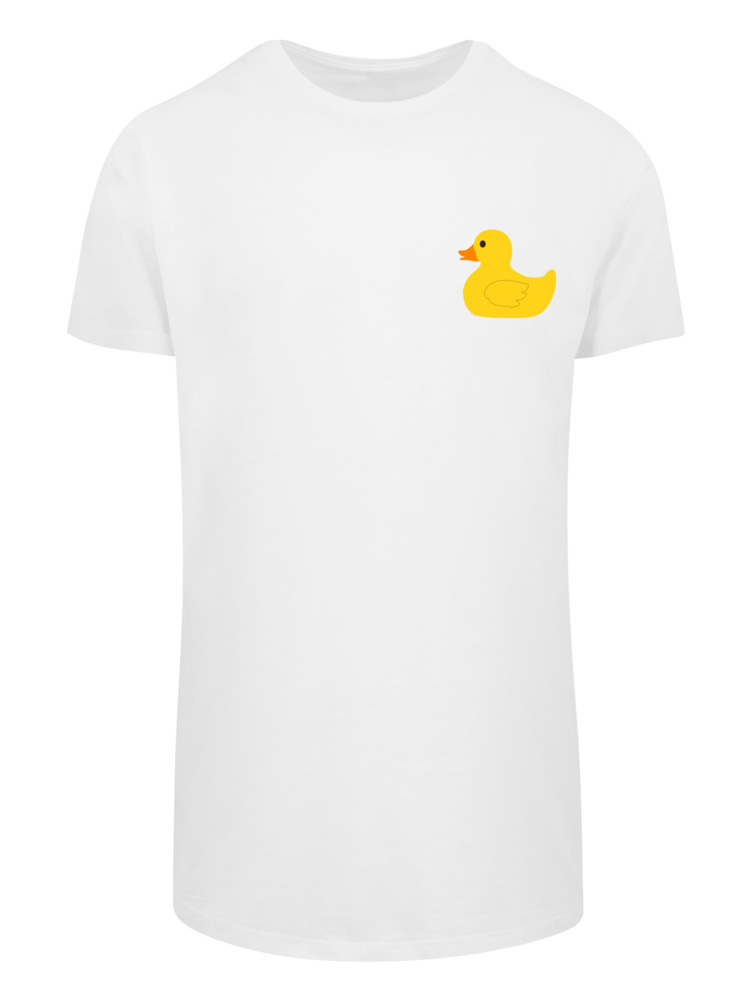 F4NT4STIC Shirt 'Yellow Rubber Duck' in White: front