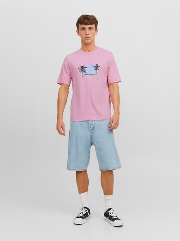 JACK & JONES T-Shirt 'TULUM' in Pink