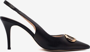 Twin Set Slingback Pumps in Black