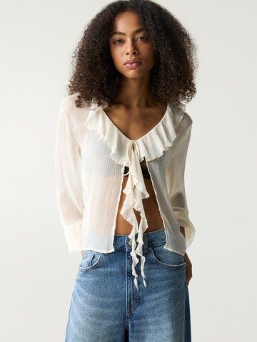 Camicia da donna di Pull&Bear in bianco: frontale