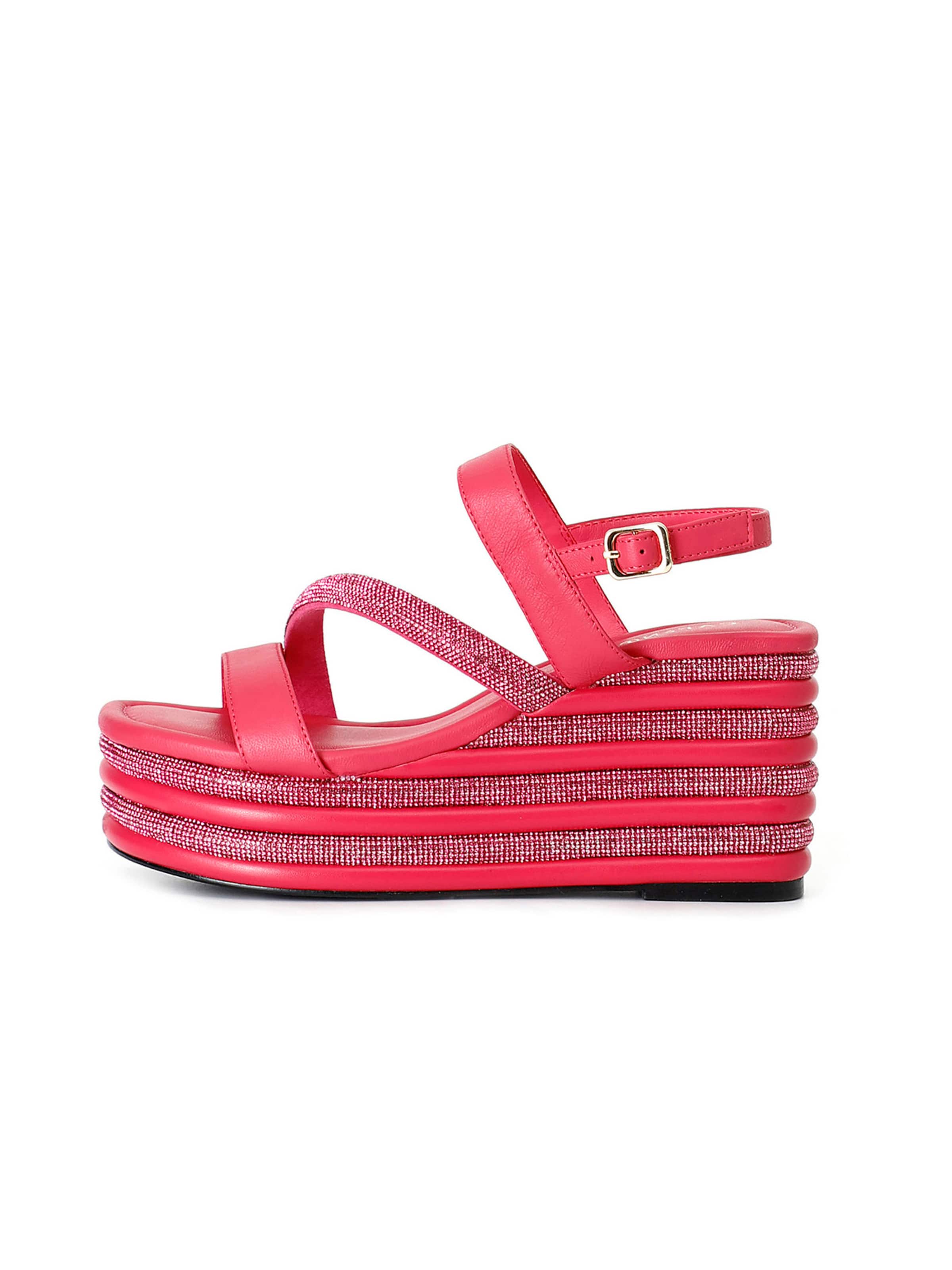 CAFè NOIR Sandalen met riem in Roze: voorkant